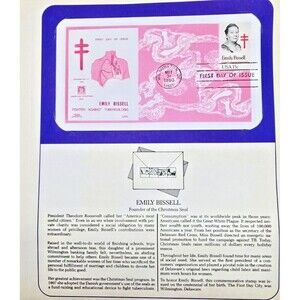 Emily Bissell Fight Against Tuberculosis Originator American Christmas Seal FDC